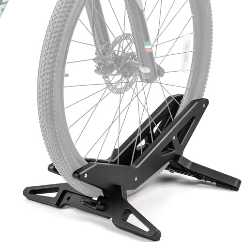 Universal Adjustable Bicycle Parking Rack, Bike Floor Stand Fits 30-80mm Tire Width & 16-29 Wheels, Mountain/Road Bike Storage Stand for Indoor/Outdoor Storage, Garage, Repair, Etc
