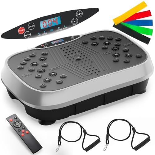 2026 Upgraded Vibration Plate Exercise Machine, 10 Preset Modes & 200 Speed Level Full Body Workout Vibrating Plate for Fitness Body Toning, 400lbs Capacity Fitness Equipment for Home Use