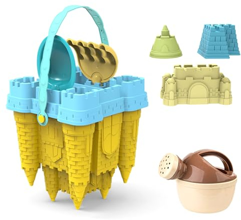 Pocoiau Strand Sand Spielen Spielzeug für Kinder Schnee Form Werkzeug Schloss Gebäude Skulptur Spielzeug Schloss Form Kind Lustige Strand Geschenk Kinder Box
