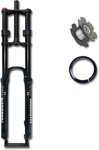 WIQUYBML Fourche Avant de vélo 26/27,5/29 Pouces, Fourche à Double épaulement 1-1/8, Suspension, Frein à Disque, débattement 160 mm, A, 27,5