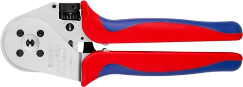 KNIPEX Vierdornpresszange, 97 52 65 | Geeignet für gedrehte Kontakte verchromt mit Mehrkomponenten-Hüllen 230 mm