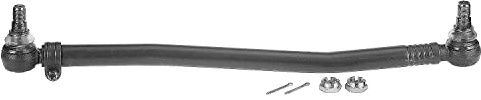 febi bilstein 08244 Lenkstange mit Kronenmuttern und Splinten, vom Lenkgetriebe zur 1. Vorderachse, 1 Stück