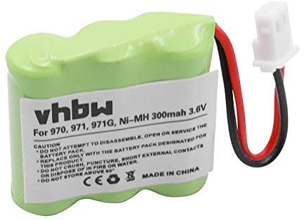 vhbw Batterie Compatible avec Panasonic Panafone KX-T9980 téléphone Fixe sans Fil (300mAh, 3,6V, NiMH) - Remplacement pour T109, T301