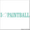 cartattoo4you® AL-00872 | I Love (als Herz) Paintball | Autoaufkleber Aufkleber Farbe Mint, in 24 Farben erhältlich, glänzend 20 x 3 cm, Motiv Copyright by dh-Folien