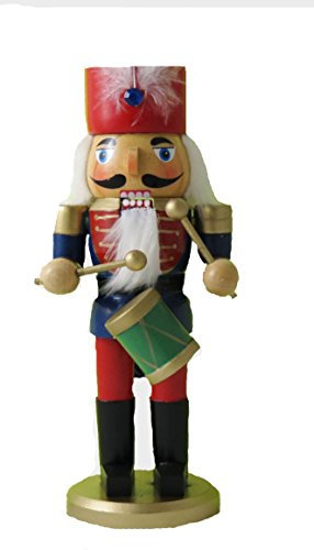 BIG CITY BARGAINS Holz Urlaub Nussknacker Trommler Erzgebirge - Gre 25,4 cm hoch