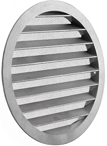 MKK - 10817-007 - Lüftungsgitter Wickelfalzrohr Abluftgitter Insektennetz Aluminium Rund Gitter Ø 250 mm