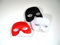 Augenmaske Halbmaske aus Stoff Karneval Fasching, Farbe:schwarz