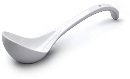 WM Bartleet & Sons 1750 T366 Traditional Porcelain Sauce and Soup Ladle, 27cm – White