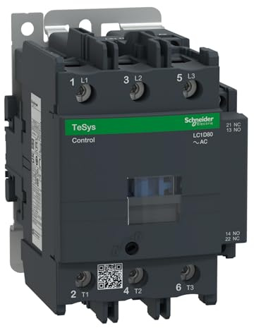 Schneider Electric TeSys D contactor - 3P(3 NO) - AC-3 - = 440 V 80 A - 400 V AC 50/60 Hz coil