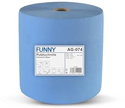 Funny Putzpapierrollen, 3 lagig, blau, circa 36 cm, 1000 Blatt, 1er Pack (1 x 1 Stück)