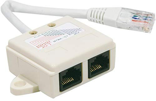 CONECTICPLUS Adaptateur Ethernet RJ45 Male vers 2 x Femelle (téléphonie)