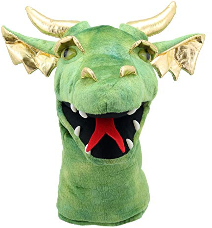 The Puppet Company Großer Drachenkopf Handpuppe, Grün