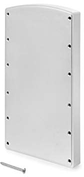 Emuca - Spessore laterale per montaggio di appendiabito saliscendi, viti per montaggio, grigio metallizzato, Set di 2