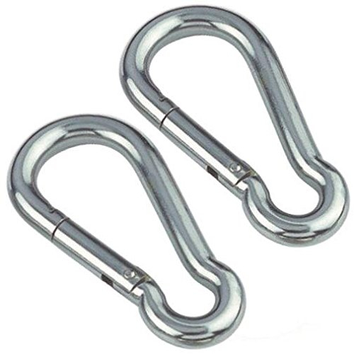 Versandbox24 2 x Karabinerhaken 11x120 mm Edelstahl V4A