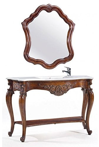 EsteaMobili Mobile Bagno ARREDO Legno MASSELLO Arte POVERA Classico con SPECCHIERA