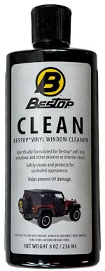 Bestop 11203-00 Vinyl Window Cleaner, 8 oz. bottle | Fits Universal, for Bestop vinyl soft tops
