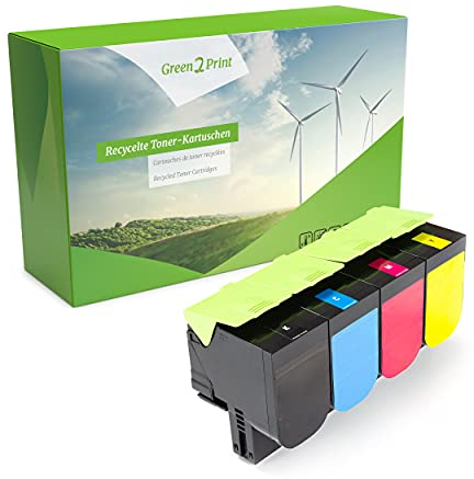 Green2Print Toner Toner-Set, 4 Kartuschen 1x 2500, 3X 2000 Seiten passend für Lexmark CX310N, CX310DN, CX410DE, CX410DTE, CX410E, CX510DE, CX510DHE, CX510DTHE