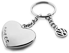 Volkswagen 33D087010A Porte-clés en forme de cœur avec cristaux Swarovski