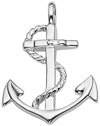 Vinani Anhänger Schiffs Anker Symbol Seemann glänzend Sterling Silber 925 2AAG-EZ