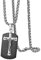 OIDEA Herren Edelstahl Kreuz Halskette Dogtag Anhänger, Vintage Biker Bibel Gebet Jesus Kruzifix Anhänger mit Ketten 56cm, Schwarz Silber
