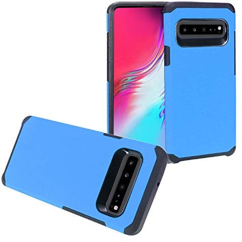 Eaglecell - Compatible with Samsung Galaxy S10 5G (6.7) SM-G977 - Rubberized Hybrid Phone Case - AH2 Blue