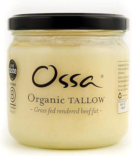 Ossa Suif bio | Graisse de bœuf traditionnelle ou de bœuf qui goutte à goutte | Vaches à l'herbe britannique | Bio & Keto (sucre) – Parent (Lot de 6)