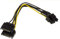 KALEA-INFORMATIQUE Cordon adaptateur PCIe 6 ou 8 points Mâle pour carte graphique vers 2 alimentations SATA Mâle 15 points. Longueur 20 cm