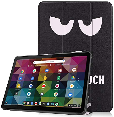 RLTech Funda Carcasa para Lenovo Chromebook Duet 10.1, Slim Smart Carcasa Protectora con Soporte Función Cover Case para Lenovo Chromebook Duet 10.1 2020, Ojo