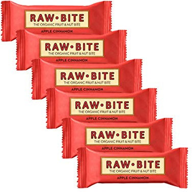 Raw Bite - Apple Cinnamon Riegel - Frucht-Nussriegel mit Apfel und Zimt, Größe:6 x 50 g