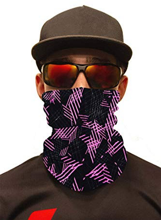 BLACK ROSES Multifunktionstuch Damen & Herren [Pink Stripes, One Size]