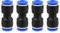 QWORK Raccordi Aria Compressa, Pneumatico Connettore, Raccordi pneumatici a sgancio rapido, Connettori in Plastica, 6mm, 4 pezzi