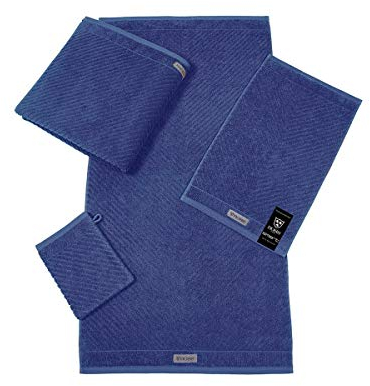 Ross Uni-Rippe Handtücher Smart Royalblau, Gästetuch 30x50 cm
