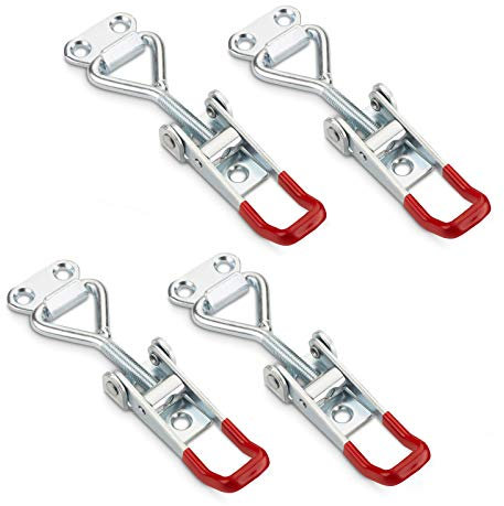 4er Set JUNKER Spannverschluss M5 (Haltekraft 165kg) Stahl verzinkt verstellbarer Hebelverschluss