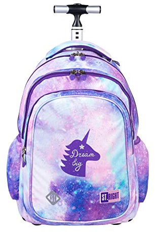 ST.Right Sky Unicorn Zaino Trolley Scuola Elementare Media Ragazza Donna Grande