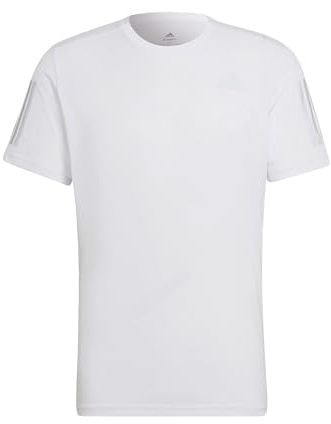Adidas Herren Own The Run Tee, White/Reflective Silver, S