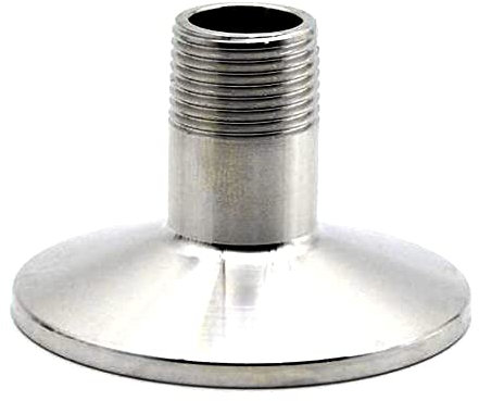 bzcemind 1 Stück SS304 Edelstahl Sanitär-Außengewinde Hülse Rohrverschraubung Tri-Klemmadapter SP 9,5 mm DN10 Hülse OD 50,5
