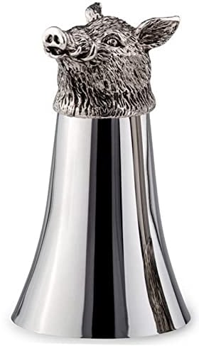 Edelstahlbecher Sturzbecher Figur Wildschwein 200 ml - Schnapsbecher Edelstahl Jagd Wald Tiermotiv - ein Highlight zu jeder Party, Jungesellen-Feier, für Jäger, Sammler oder als Geschenk