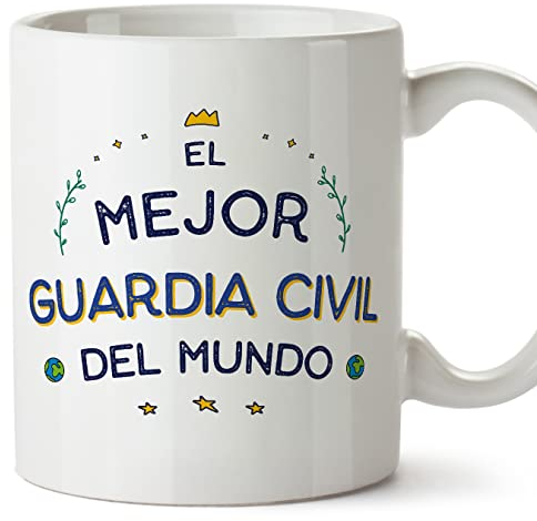 MUGFFINS Tazas para GUARDIA CIVIL hombre - En Español - Mejor del Mundo - 11 oz / 330 ml - Regalo original y divertido