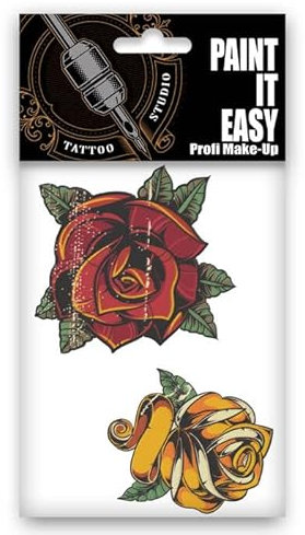 Temporäres Tattoo-Motiv Reality, 10,5 x 14,8cm, Vintage Rosen