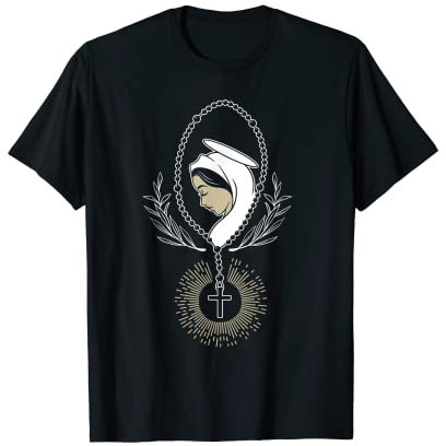 Rosenkranz mit der Jungfrau Maria! Rosenkranz Christentum Kirche T-Shirt
