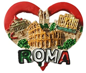 Kühlschrankmagnet, Motiv: Rom Italien, 3D-Wahrzeichen, Souvenir, Geschenk, Kunstharz, handgefertigt, für Zuhause und Küche
