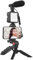 Kit de Video para Smartphone con Micrófono, Luz LED, Soporte y Trípode Compatible con iPhone, Samsung, Huawei, para Youtube, TikTok, Vlog en Vivo