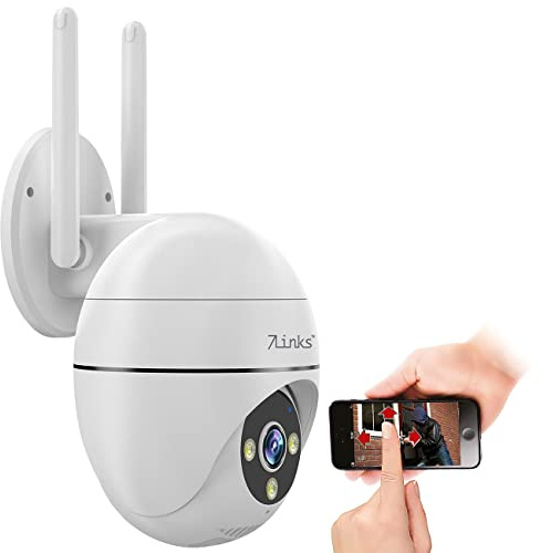 7links WLAN-Pan-Tilt-Outdoorkamera, 2K-Auflösung, Tracking, Versandrückläufer