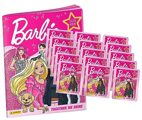 Panini Barbie Sticker - Together we shine (2023) - 1 Ablum + 15 Tüten Sammelsticker