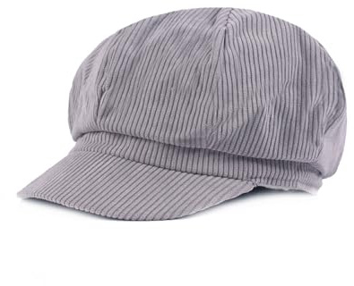 Ailan Vintage Zeitungsjungenmütze, stilvolle Damenmütze für den Winter, Bequeme und leichte Baskenmütze aus Cord für Damen, Mützen für Damen