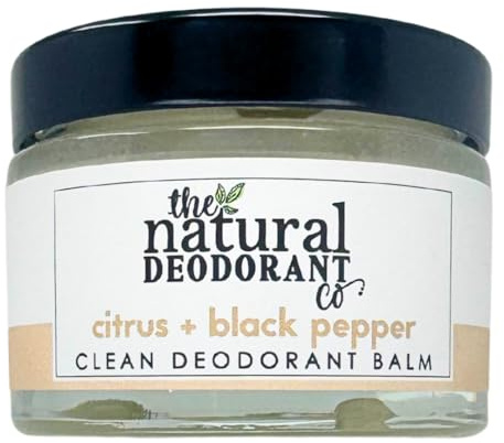 The Natural Deodorant Co, Sauber Deo-Balsam Zitrus & Schwarzer Pfeffer 55g, Aluminiumfrei, Plastikfrei, Schutz für den ganzen Tag
