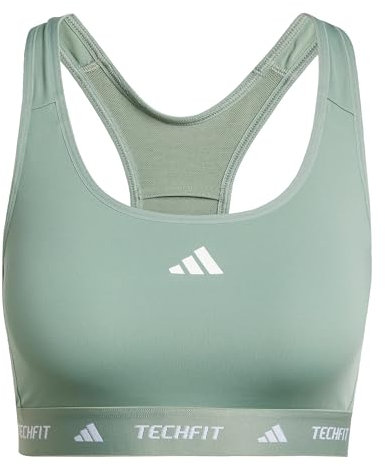 adidas Women's Techfit Bra, Silver Green, XS