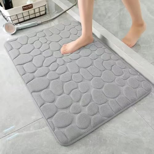 Tapis De Bain Antidérapant,Absorbant Tapis Salle de Bain Lavable en Machine,Moelleux en Microfibre pour Salle de Bain, Toilette, Cuisine, Entrée