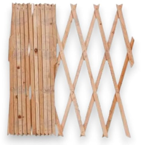 Treillis extensible 120 x H180 cm d'intérieur en bois imprégné pour terrasses et balcons