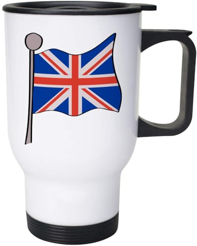 Azeeda 400ml 'Union Jack Flag' Reusable Coffee/Travel Mug (MG00079171)